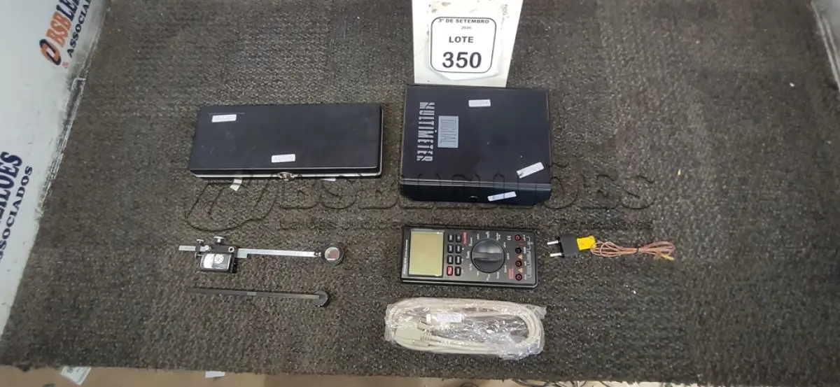 LOTE 350 - 01 MULTÍMETRO DIGITAL MODELO 506 MARCA PROTEK E 01 PLANÍMETRO POLAR. (NO ESTADO) ATENÇÃO! FAZER A VISITAÇÃO ANTES DE ARREMATAR, NÃO SABEMOS SE FUNCIONA, LEILÃO NÃO TEM GARANTIA E NEM DEVOLUÇÃO, SUJEITO A POSSÍVEIS AVARIAS VISÍVEIS/OCULTAS E/OU AUSÊNCIA DE COMPONENTES.