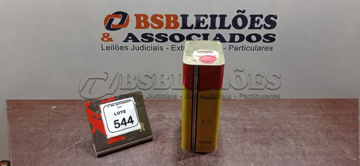 LOTE 544 - 01 LATA DE ÓLEO DE LINHAÇA DE 5L MARCA NATRIELLI. (NO ESTADO) ATENÇÃO! FAZER A VISITAÇÃO ANTES DE ARREMATAR, NÃO SABEMOS SE FUNCIONA, LEILÃO NÃO TEM GARANTIA E NEM DEVOLUÇÃO, SUJEITO A POSSÍVEIS AVARIAS VISÍVEIS/OCULTAS E/OU AUSÊNCIA DE COMPONENTES.