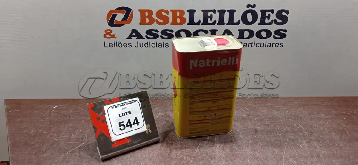 LOTE 544 - 01 LATA DE ÓLEO DE LINHAÇA DE 5L MARCA NATRIELLI. (NO ESTADO) ATENÇÃO! FAZER A VISITAÇÃO ANTES DE ARREMATAR, NÃO SABEMOS SE FUNCIONA, LEILÃO NÃO TEM GARANTIA E NEM DEVOLUÇÃO, SUJEITO A POSSÍVEIS AVARIAS VISÍVEIS/OCULTAS E/OU AUSÊNCIA DE COMPONENTES.