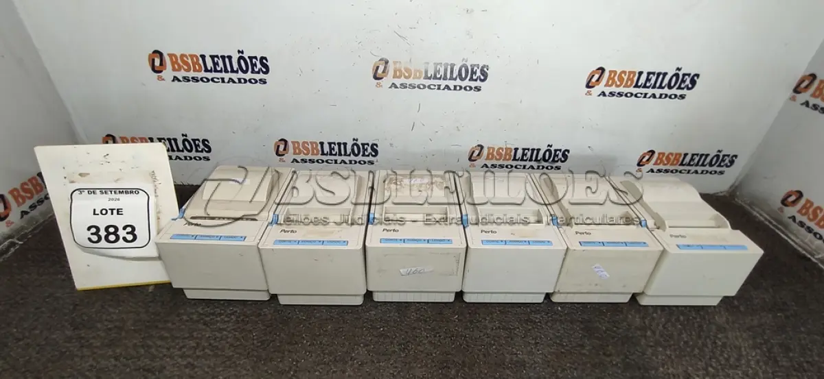 LOTE 383 - 06 IMPRESSORAS DE CUPOM MARCA PERTO. (NO ESTADO) ATENÇÃO! FAZER A VISITAÇÃO ANTES DE ARREMATAR, NÃO SABEMOS SE FUNCIONA, LEILÃO NÃO TEM GARANTIA E NEM DEVOLUÇÃO, SUJEITO A POSSÍVEIS AVARIAS VISÍVEIS/OCULTAS E/OU AUSÊNCIA DE COMPONENTES.