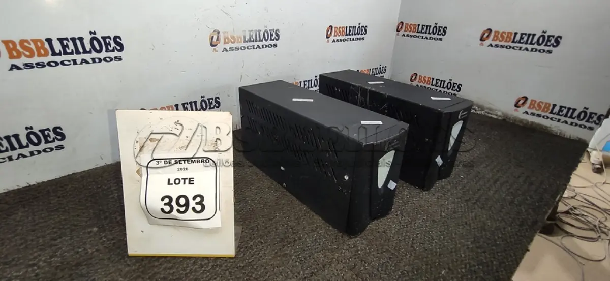 LOTE 393 - 02 NOBREAKS MARCA COLETEK. (NO ESTADO) ATENÇÃO! FAZER A VISITAÇÃO ANTES DE ARREMATAR, NÃO SABEMOS SE FUNCIONA, LEILÃO NÃO TEM GARANTIA E NEM DEVOLUÇÃO, SUJEITO A POSSÍVEIS AVARIAS VISÍVEIS/OCULTAS E/OU AUSÊNCIA DE COMPONENTES.