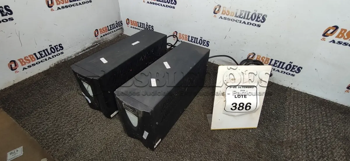 LOTE 386 - 02 NOBREAKS MARCA COLETEK. (NO ESTADO) ATENÇÃO! FAZER A VISITAÇÃO ANTES DE ARREMATAR, NÃO SABEMOS SE FUNCIONA, LEILÃO NÃO TEM GARANTIA E NEM DEVOLUÇÃO, SUJEITO A POSSÍVEIS AVARIAS VISÍVEIS/OCULTAS E/OU AUSÊNCIA DE COMPONENTES.