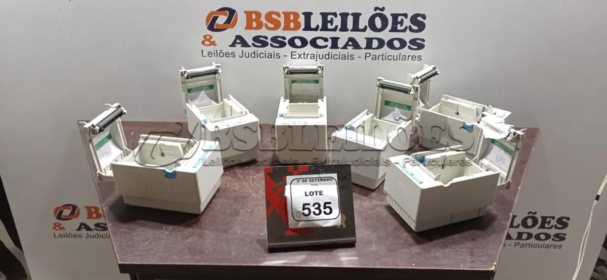 LOTE 535 - 06 IMPRESSORAS DE CUPOM MARCA PERTO. (NO ESTADO) ATENÇÃO! FAZER A VISITAÇÃO ANTES DE ARREMATAR, NÃO SABEMOS SE FUNCIONA, LEILÃO NÃO TEM GARANTIA E NEM DEVOLUÇÃO, SUJEITO A POSSÍVEIS AVARIAS VISÍVEIS/OCULTAS E/OU AUSÊNCIA DE COMPONENTES.