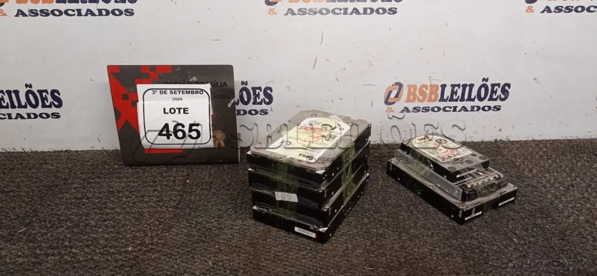 LOTE 465 - 07 HDS PARA SERVIDORES 2.5. (NO ESTADO) ATENÇÃO! FAZER A VISITAÇÃO ANTES DE ARREMATAR, NÃO SABEMOS SE FUNCIONA, LEILÃO NÃO TEM GARANTIA E NEM DEVOLUÇÃO, SUJEITO A POSSÍVEIS AVARIAS VISÍVEIS/OCULTAS E/OU AUSÊNCIA DE COMPONENTES.