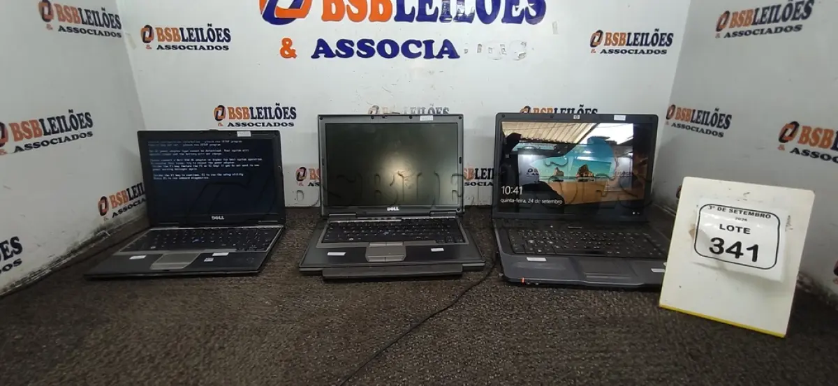 LOTE 341 - 03 NOTEBOOKS DE MARCAS E MODELOS DIVERSOS PARA RETIRADA DE PEÇAS. (NO ESTADO) ATENÇÃO! FAZER A VISITAÇÃO ANTES DE ARREMATAR, NÃO SABEMOS SE FUNCIONA, LEILÃO NÃO TEM GARANTIA E NEM DEVOLUÇÃO, SUJEITO A POSSÍVEIS AVARIAS VISÍVEIS/OCULTAS E/OU AUSÊNCIA DE COMPONENTES.
