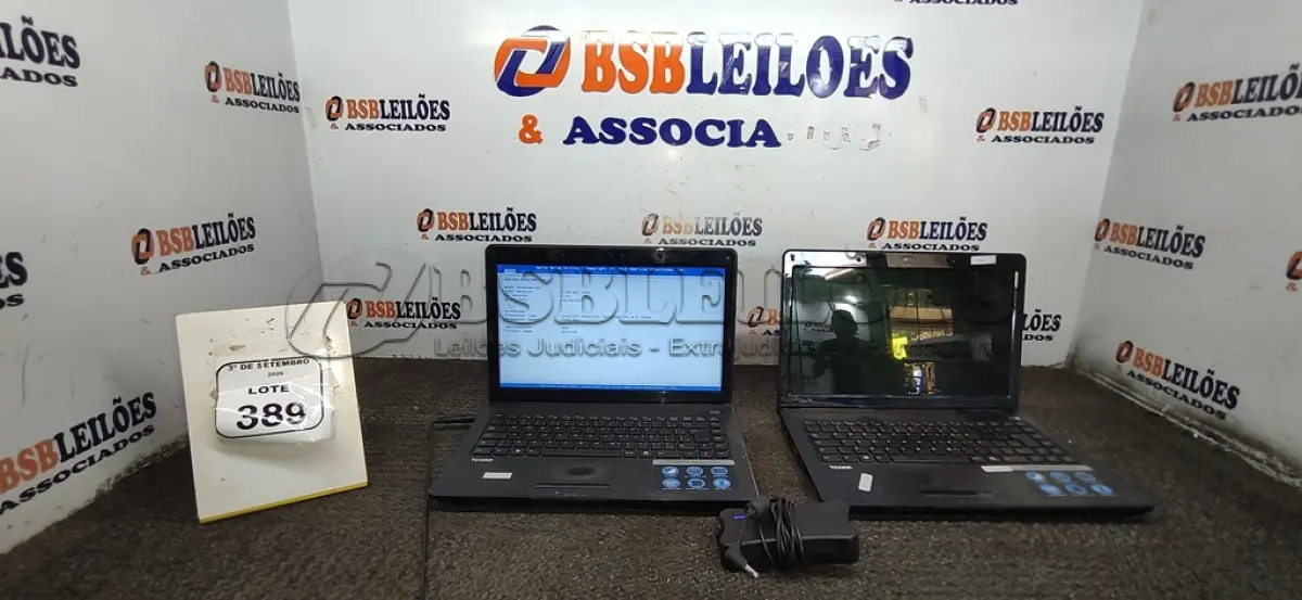 LOTE 389 - 02 NOTEBOOKS MARCA TCORP SEM FONTE. (NO ESTADO) ATENÇÃO! FAZER A VISITAÇÃO ANTES DE ARREMATAR, NÃO SABEMOS SE FUNCIONA, LEILÃO NÃO TEM GARANTIA E NEM DEVOLUÇÃO, SUJEITO A POSSÍVEIS AVARIAS VISÍVEIS/OCULTAS E/OU AUSÊNCIA DE COMPONENTES.