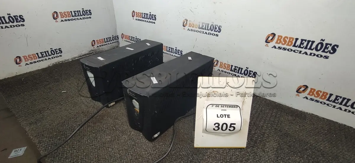 LOTE 305 - 02 NOBREAKS MARCA COLETEK. (NO ESTADO) ATENÇÃO! FAZER A VISITAÇÃO ANTES DE ARREMATAR, NÃO SABEMOS SE FUNCIONA, LEILÃO NÃO TEM GARANTIA E NEM DEVOLUÇÃO, SUJEITO A POSSÍVEIS AVARIAS VISÍVEIS/OCULTAS E/OU AUSÊNCIA DE COMPONENTES.