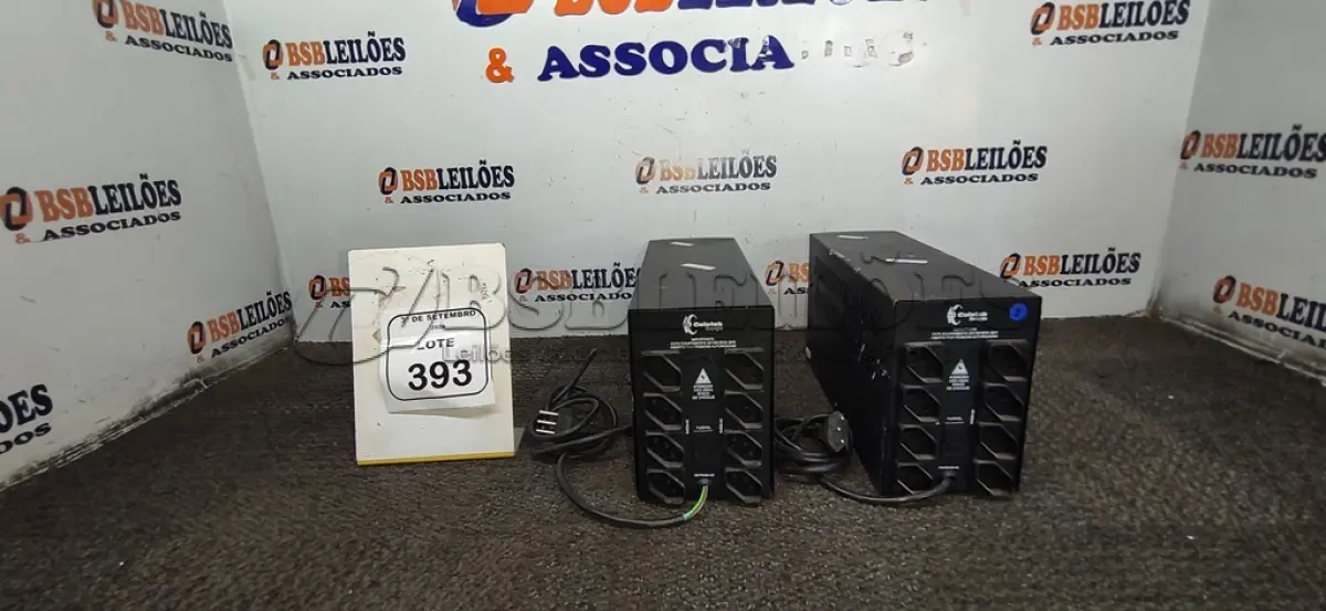 LOTE 393 - 02 NOBREAKS MARCA COLETEK. (NO ESTADO) ATENÇÃO! FAZER A VISITAÇÃO ANTES DE ARREMATAR, NÃO SABEMOS SE FUNCIONA, LEILÃO NÃO TEM GARANTIA E NEM DEVOLUÇÃO, SUJEITO A POSSÍVEIS AVARIAS VISÍVEIS/OCULTAS E/OU AUSÊNCIA DE COMPONENTES.