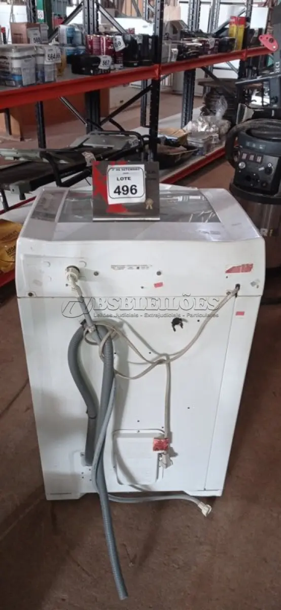LOTE 496 - 01 MÁQUINA DE LAVAR 8KG 220V MARCA BRASTEMP. (NO ESTADO) ATENÇÃO! FAZER A VISITAÇÃO ANTES DE ARREMATAR, NÃO SABEMOS SE FUNCIONA, LEILÃO NÃO TEM GARANTIA E NEM DEVOLUÇÃO, SUJEITO A POSSÍVEIS AVARIAS VISÍVEIS/OCULTAS E/OU AUSÊNCIA DE COMPONENTES.
