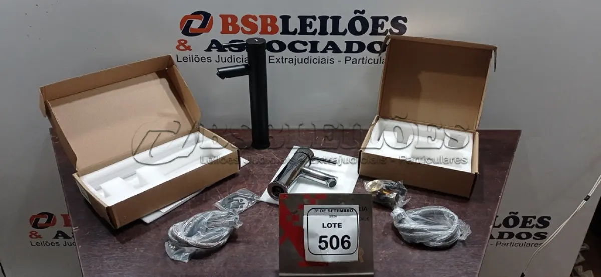 LOTE 506 - 02 TORNEIRAS MARCA PRIZI. (NO ESTADO) ATENÇÃO! FAZER A VISITAÇÃO ANTES DE ARREMATAR, NÃO SABEMOS SE FUNCIONA, LEILÃO NÃO TEM GARANTIA E NEM DEVOLUÇÃO, SUJEITO A POSSÍVEIS AVARIAS VISÍVEIS/OCULTAS E/OU AUSÊNCIA DE COMPONENTES.