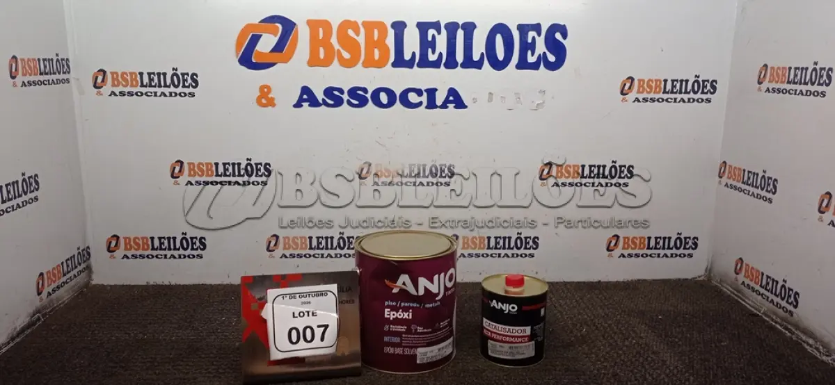 LOTE 007 - 01 LATA DE EPÓXI PDA BRANCO DE 2,7L MARCA E 01 LATA DE CATALIZADOR ESM ALTA PERFORMANCE DE 900ML MARCA ANJO TINTAS. (NO ESTADO) ATENÇÃO! FAZER A VISITAÇÃO ANTES DE ARREMATAR, NÃO SABEMOS SE FUNCIONA, LEILÃO NÃO TEM GARANTIA E NEM DEVOLUÇÃO, SUJEITO A POSSÍVEIS AVARIAS VISÍVEIS/OCULTAS E/OU AUSÊNCIA DE COMPONENTES.
