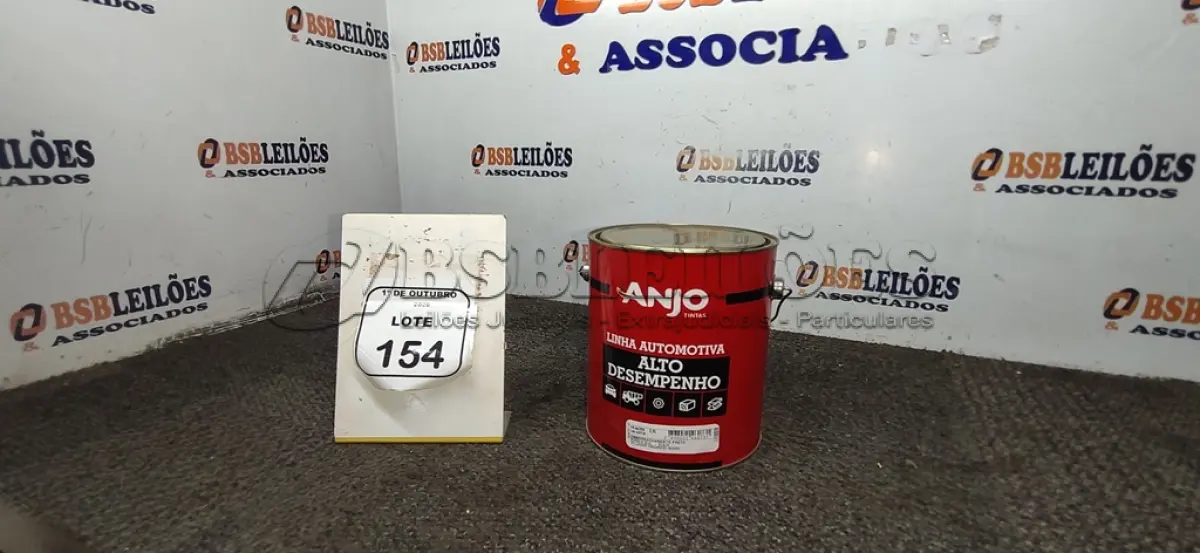 LOTE 154 - 01 LATA DE EMBORRACHAMENTO PRETO LINHA AUTOMOTIVA DE 3,6L NA COR ANJO TINTAS. (NO ESTADO) ATENÇÃO! FAZER A VISITAÇÃO ANTES DE ARREMATAR, NÃO SABEMOS SE FUNCIONA, LEILÃO NÃO TEM GARANTIA E NEM DEVOLUÇÃO, SUJEITO A POSSÍVEIS AVARIAS VISÍVEIS/OCULTAS E/OU AUSÊNCIA DE COMPONENTES.