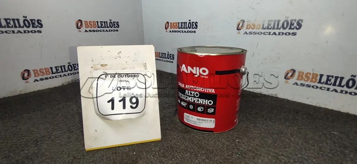 LOTE 119 - 01 LATA DE EMBORRACHAMENTO PRETO LINHA AUTOMOTIVA DE 3,6L NA COR ANJO TINTAS. (NO ESTADO) ATENÇÃO! FAZER A VISITAÇÃO ANTES DE ARREMATAR, NÃO SABEMOS SE FUNCIONA, LEILÃO NÃO TEM GARANTIA E NEM DEVOLUÇÃO, SUJEITO A POSSÍVEIS AVARIAS VISÍVEIS/OCULTAS E/OU AUSÊNCIA DE COMPONENTES.