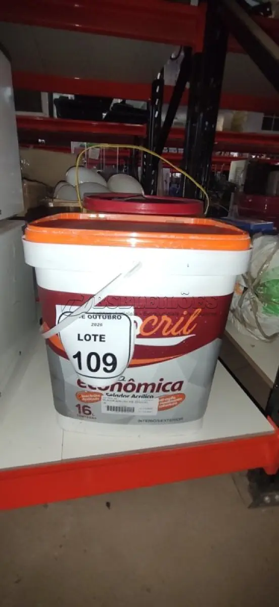 LOTE 109 - 01 BALDE DE SELADOR ACRÍLICO DE 16L MARCA RENOCRIL. (NO ESTADO) ATENÇÃO! FAZER A VISITAÇÃO ANTES DE ARREMATAR, NÃO SABEMOS SE FUNCIONA, LEILÃO NÃO TEM GARANTIA E NEM DEVOLUÇÃO, SUJEITO A POSSÍVEIS AVARIAS VISÍVEIS/OCULTAS E/OU AUSÊNCIA DE COMPONENTES.