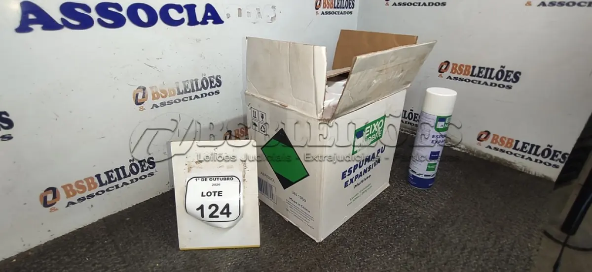LOTE 124 - 12 UNIDADES DE ESPUMA PU EXPANSIVA DE 500ML CADA MARCA EIXO NOBRE. (NO ESTADO) ATENÇÃO! FAZER A VISITAÇÃO ANTES DE ARREMATAR, NÃO SABEMOS SE FUNCIONA, LEILÃO NÃO TEM GARANTIA E NEM DEVOLUÇÃO, SUJEITO A POSSÍVEIS AVARIAS VISÍVEIS/OCULTAS E/OU AUSÊNCIA DE COMPONENTES.