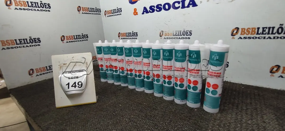 LOTE 149 - 12 SILICONES ACÉTICO INCOLOR DE 240G CADA MARCA MONUMENTAL. (NO ESTADO) ATENÇÃO! FAZER A VISITAÇÃO ANTES DE ARREMATAR, NÃO SABEMOS SE FUNCIONA, LEILÃO NÃO TEM GARANTIA E NEM DEVOLUÇÃO, SUJEITO A POSSÍVEIS AVARIAS VISÍVEIS/OCULTAS E/OU AUSÊNCIA DE COMPONENTES.