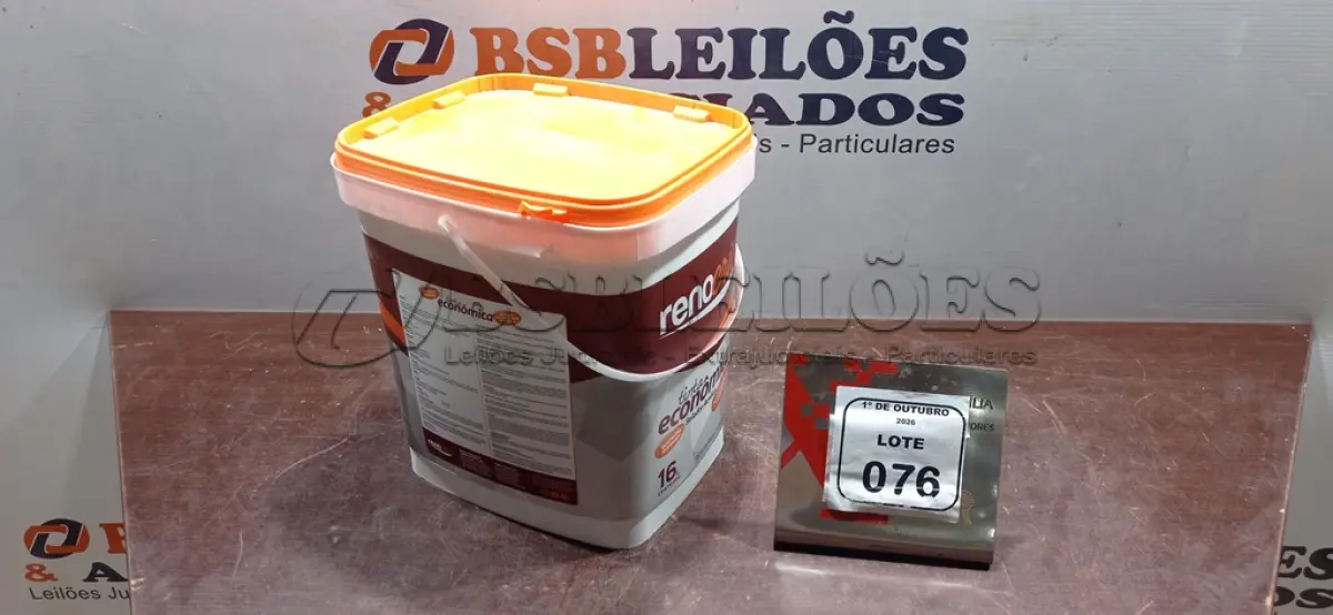 LOTE 076 - 01 BALDE DE SELADOR ACRÍLICO DE 16L MARCA RENOCRIL. (NO ESTADO) ATENÇÃO! FAZER A VISITAÇÃO ANTES DE ARREMATAR, NÃO SABEMOS SE FUNCIONA, LEILÃO NÃO TEM GARANTIA E NEM DEVOLUÇÃO, SUJEITO A POSSÍVEIS AVARIAS VISÍVEIS/OCULTAS E/OU AUSÊNCIA DE COMPONENTES.