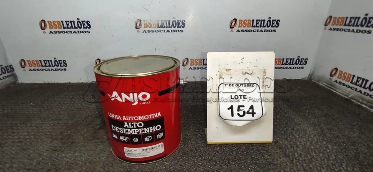 LOTE 154 - 01 LATA DE EMBORRACHAMENTO PRETO LINHA AUTOMOTIVA DE 3,6L NA COR ANJO TINTAS. (NO ESTADO) ATENÇÃO! FAZER A VISITAÇÃO ANTES DE ARREMATAR, NÃO SABEMOS SE FUNCIONA, LEILÃO NÃO TEM GARANTIA E NEM DEVOLUÇÃO, SUJEITO A POSSÍVEIS AVARIAS VISÍVEIS/OCULTAS E/OU AUSÊNCIA DE COMPONENTES.