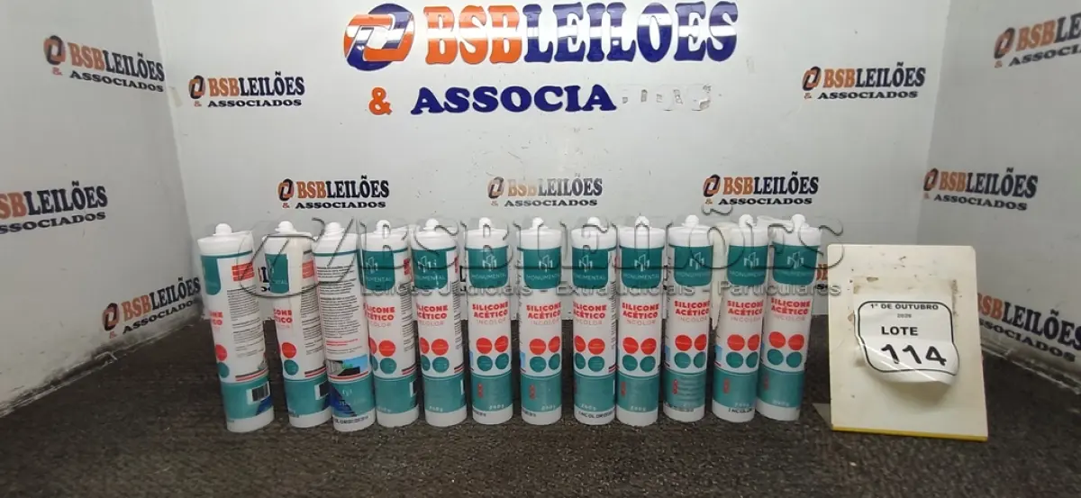 LOTE 114 - 12 SILICONES ACÉTICO INCOLOR DE 240G CADA MARCA MONUMENTAL. (NO ESTADO) ATENÇÃO! FAZER A VISITAÇÃO ANTES DE ARREMATAR, NÃO SABEMOS SE FUNCIONA, LEILÃO NÃO TEM GARANTIA E NEM DEVOLUÇÃO, SUJEITO A POSSÍVEIS AVARIAS VISÍVEIS/OCULTAS E/OU AUSÊNCIA DE COMPONENTES.