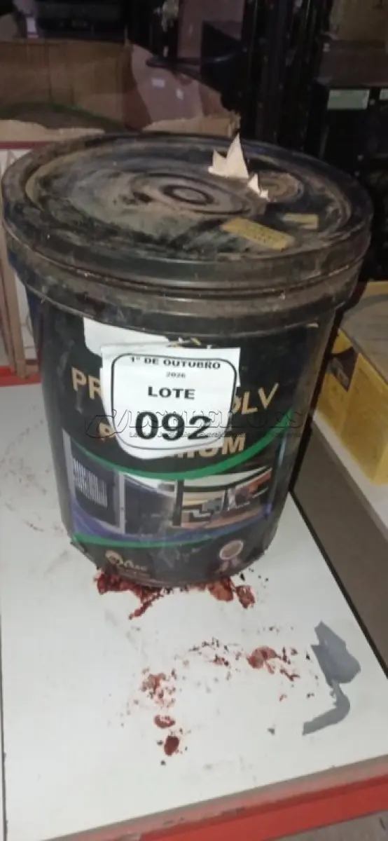 LOTE 092 - 01 BALDE DE ZARCÃO GRAFITE PROFISSIONAL MARCA PRIMERSOLV. (NO ESTADO) ATENÇÃO! FAZER A VISITAÇÃO ANTES DE ARREMATAR, NÃO SABEMOS SE FUNCIONA, LEILÃO NÃO TEM GARANTIA E NEM DEVOLUÇÃO, SUJEITO A POSSÍVEIS AVARIAS VISÍVEIS/OCULTAS E/OU AUSÊNCIA DE COMPONENTES.