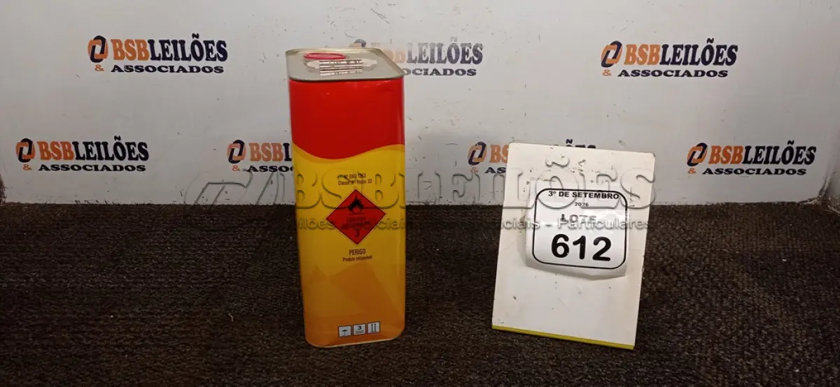 LOTE 612 - 01 LATA DE SOLVENTE NATRI-RAZ PREMIUM DE 5L MARCA NATRIELLI. (NO ESTADO) ATENÇÃO! FAZER A VISITAÇÃO ANTES DE ARREMATAR, NÃO SABEMOS SE FUNCIONA, LEILÃO NÃO TEM GARANTIA E NEM DEVOLUÇÃO, SUJEITO A POSSÍVEIS AVARIAS VISÍVEIS/OCULTAS E/OU AUSÊNCIA DE COMPONENTES.