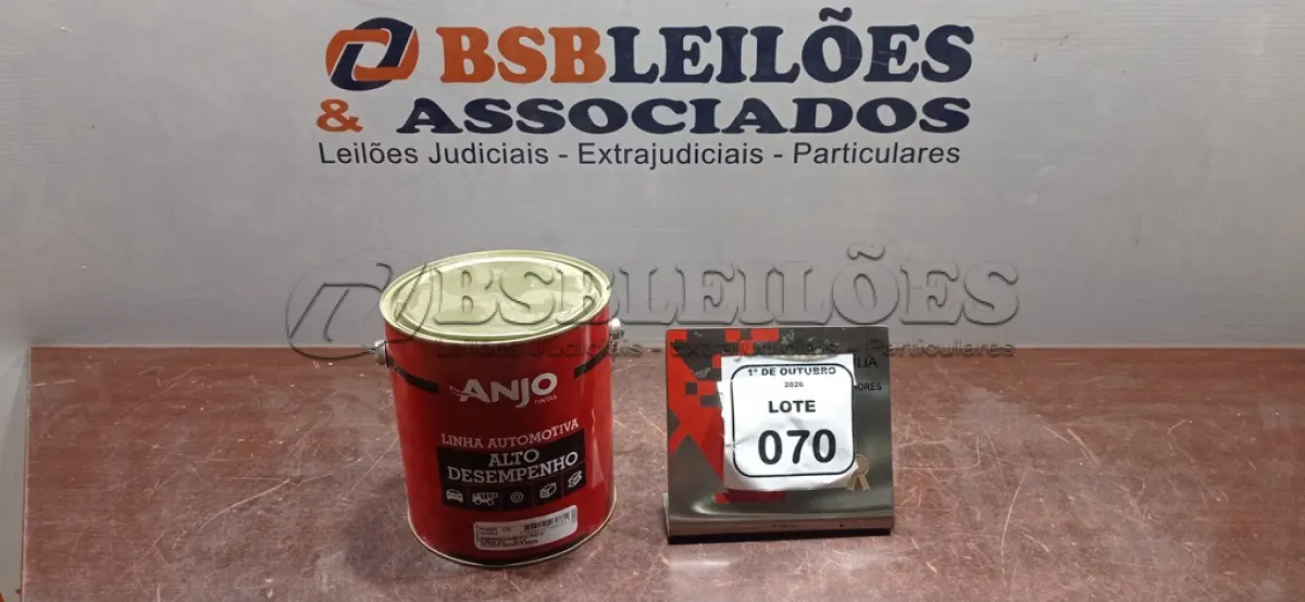 LOTE 070 - 01 LATA DE EMBORRACHAMENTO PRETO LINHA AUTOMOTIVA DE 3,6L NA COR ANJO TINTAS. (NO ESTADO) ATENÇÃO! FAZER A VISITAÇÃO ANTES DE ARREMATAR, NÃO SABEMOS SE FUNCIONA, LEILÃO NÃO TEM GARANTIA E NEM DEVOLUÇÃO, SUJEITO A POSSÍVEIS AVARIAS VISÍVEIS/OCULTAS E/OU AUSÊNCIA DE COMPONENTES.