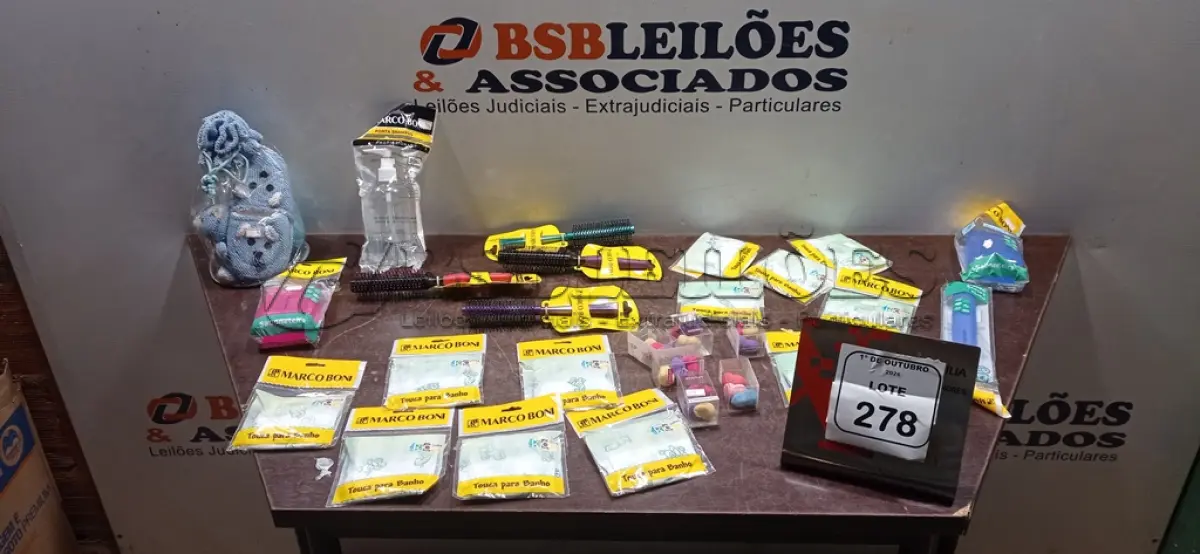 LOTE 278 - 01 LOTE COM UTENSÍLIOS DE HIGIENE E CUIDADOS PESSOAIS DIVERSOS. (NO ESTADO) ATENÇÃO! FAZER A VISITAÇÃO ANTES DE ARREMATAR, NÃO SABEMOS SE FUNCIONA, LEILÃO NÃO TEM GARANTIA E NEM DEVOLUÇÃO, SUJEITO A POSSÍVEIS AVARIAS VISÍVEIS/OCULTAS E/OU AUSÊNCIA DE COMPONENTES.