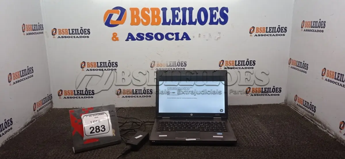 LOTE 283 - 01 NOTEBOOK MARCA HP COM FONTE. (NO ESTADO) ATENÇÃO! FAZER A VISITAÇÃO ANTES DE ARREMATAR, NÃO SABEMOS SE FUNCIONA, LEILÃO NÃO TEM GARANTIA E NEM DEVOLUÇÃO, SUJEITO A POSSÍVEIS AVARIAS VISÍVEIS/OCULTAS E/OU AUSÊNCIA DE COMPONENTES.