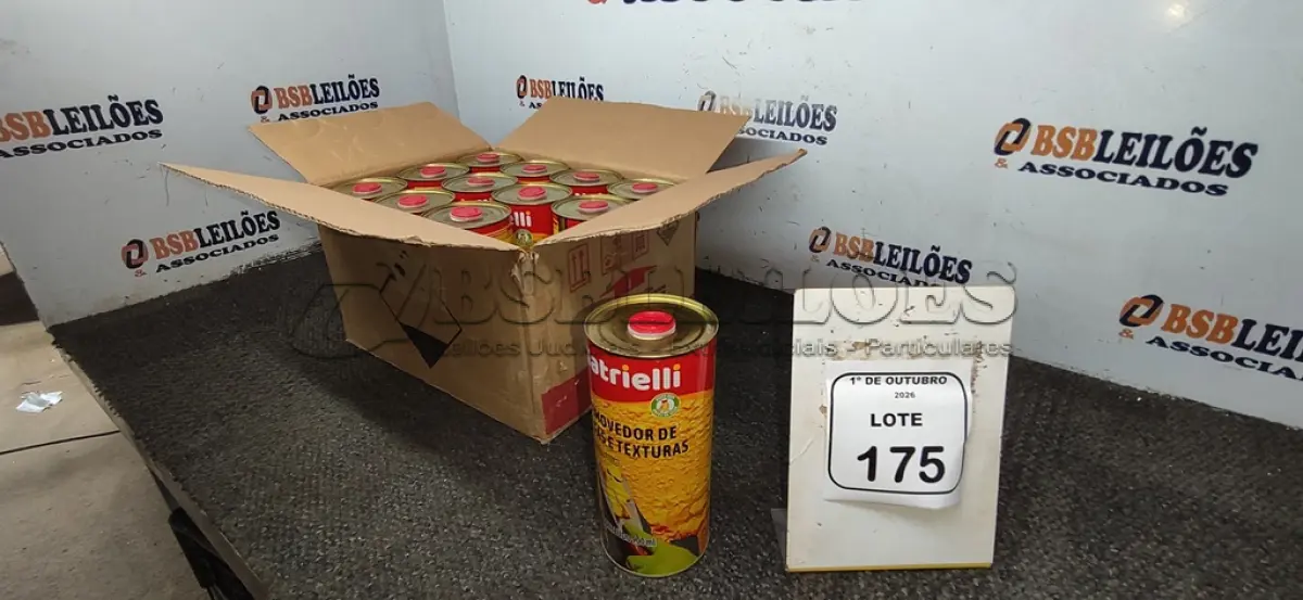 LOTE 175 - 12 REMOVEDORES DE TINTAS E TEXTURAS DE 900ML CADA. (NO ESTADO) ATENÇÃO! FAZER A VISITAÇÃO ANTES DE ARREMATAR, NÃO SABEMOS SE FUNCIONA, LEILÃO NÃO TEM GARANTIA E NEM DEVOLUÇÃO, SUJEITO A POSSÍVEIS AVARIAS VISÍVEIS/OCULTAS E/OU AUSÊNCIA DE COMPONENTES.