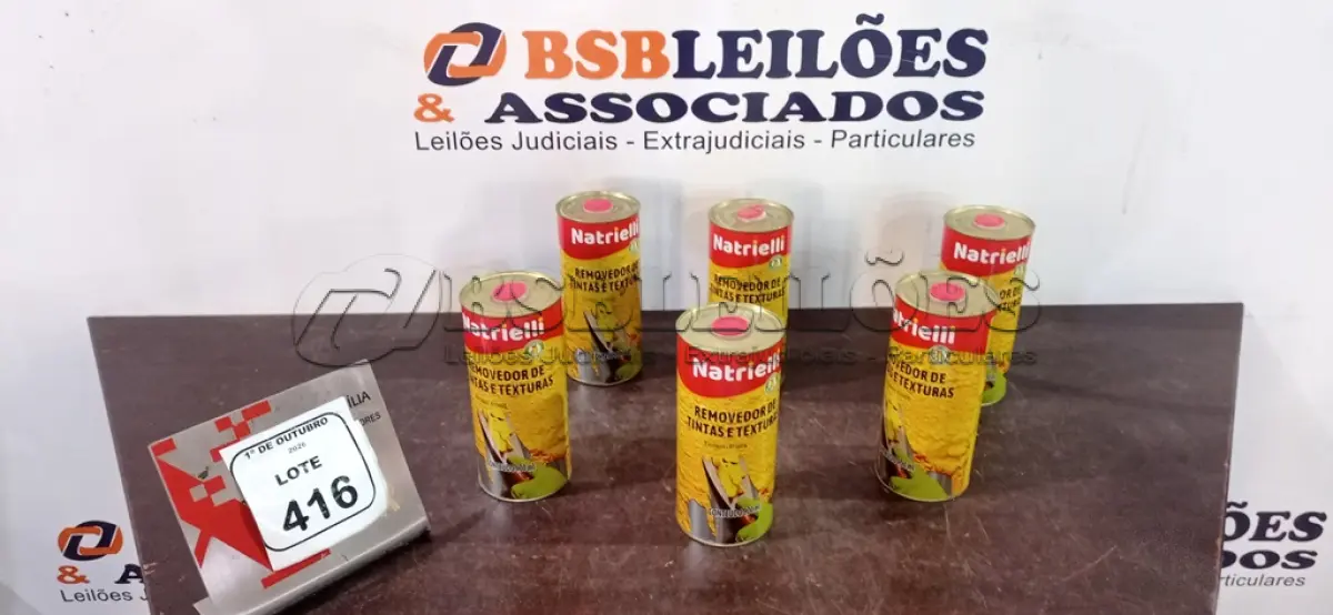 LOTE 416 - 06 REMOVEDORES DE TINTAS E TEXTURAS DE 900ML CADA. (NO ESTADO) ATENÇÃO! FAZER A VISITAÇÃO ANTES DE ARREMATAR, NÃO SABEMOS SE FUNCIONA, LEILÃO NÃO TEM GARANTIA E NEM DEVOLUÇÃO, SUJEITO A POSSÍVEIS AVARIAS VISÍVEIS/OCULTAS E/OU AUSÊNCIA DE COMPONENTES.