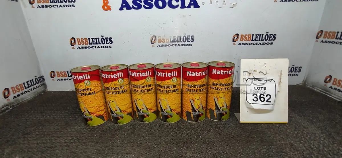 LOTE 362 - 06 REMOVEDORES DE TINTAS E TEXTURAS DE 900ML CADA. (NO ESTADO) ATENÇÃO! FAZER A VISITAÇÃO ANTES DE ARREMATAR, NÃO SABEMOS SE FUNCIONA, LEILÃO NÃO TEM GARANTIA E NEM DEVOLUÇÃO, SUJEITO A POSSÍVEIS AVARIAS VISÍVEIS/OCULTAS E/OU AUSÊNCIA DE COMPONENTES.