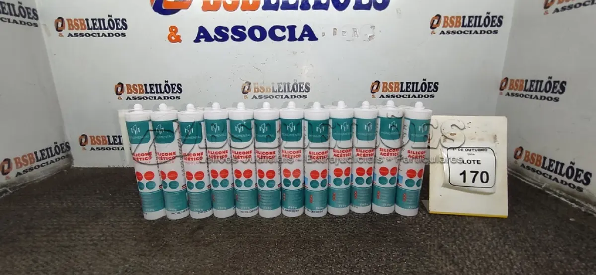 LOTE 170 - 12 SILICONES ACÉTICO INCOLOR DE 240G CADA MARCA MONUMENTAL. (NO ESTADO) ATENÇÃO! FAZER A VISITAÇÃO ANTES DE ARREMATAR, NÃO SABEMOS SE FUNCIONA, LEILÃO NÃO TEM GARANTIA E NEM DEVOLUÇÃO, SUJEITO A POSSÍVEIS AVARIAS VISÍVEIS/OCULTAS E/OU AUSÊNCIA DE COMPONENTES.