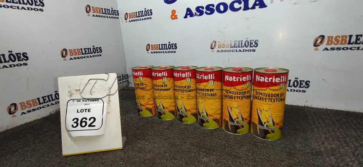 LOTE 362 - 06 REMOVEDORES DE TINTAS E TEXTURAS DE 900ML CADA. (NO ESTADO) ATENÇÃO! FAZER A VISITAÇÃO ANTES DE ARREMATAR, NÃO SABEMOS SE FUNCIONA, LEILÃO NÃO TEM GARANTIA E NEM DEVOLUÇÃO, SUJEITO A POSSÍVEIS AVARIAS VISÍVEIS/OCULTAS E/OU AUSÊNCIA DE COMPONENTES.