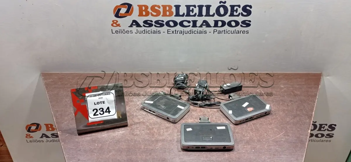 LOTE 234 - 03 MINIS PC TERMINAIS MARCA WYSE COM CABOS. (NO ESTADO) ATENÇÃO! FAZER A VISITAÇÃO ANTES DE ARREMATAR, NÃO SABEMOS SE FUNCIONA, LEILÃO NÃO TEM GARANTIA E NEM DEVOLUÇÃO, SUJEITO A POSSÍVEIS AVARIAS VISÍVEIS/OCULTAS E/OU AUSÊNCIA DE COMPONENTES.