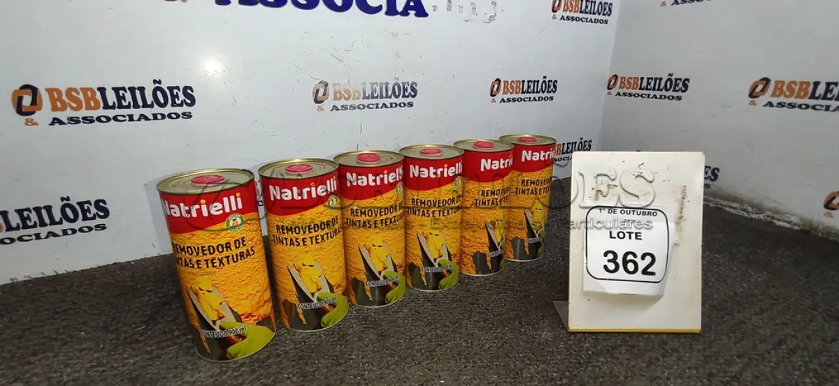 LOTE 362 - 06 REMOVEDORES DE TINTAS E TEXTURAS DE 900ML CADA. (NO ESTADO) ATENÇÃO! FAZER A VISITAÇÃO ANTES DE ARREMATAR, NÃO SABEMOS SE FUNCIONA, LEILÃO NÃO TEM GARANTIA E NEM DEVOLUÇÃO, SUJEITO A POSSÍVEIS AVARIAS VISÍVEIS/OCULTAS E/OU AUSÊNCIA DE COMPONENTES.