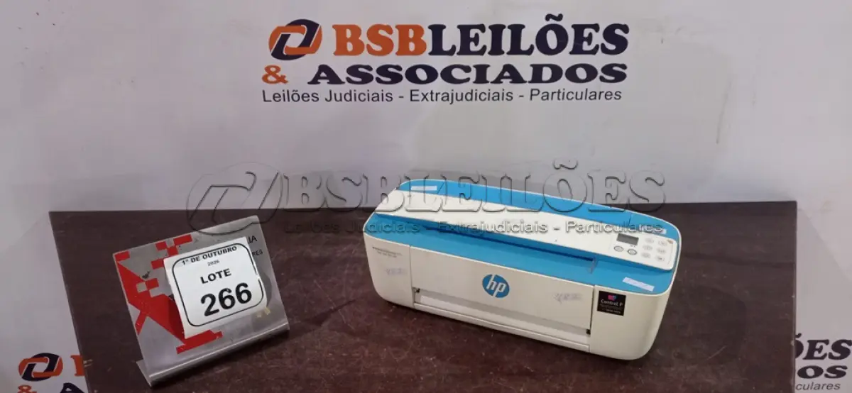 LOTE 266 - 01 IMPRESSORA MODELO DESKJET INK ADV 3776 MARCA HP. (NO ESTADO) ATENÇÃO! FAZER A VISITAÇÃO ANTES DE ARREMATAR, NÃO SABEMOS SE FUNCIONA, LEILÃO NÃO TEM GARANTIA E NEM DEVOLUÇÃO, SUJEITO A POSSÍVEIS AVARIAS VISÍVEIS/OCULTAS E/OU AUSÊNCIA DE COMPONENTES.