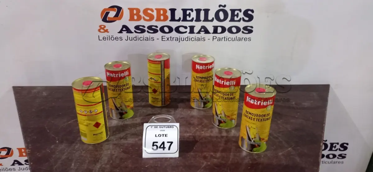 LOTE 547 - 06 REMOVEDORES DE TINTAS E TEXTURAS DE 900ML CADA. (NO ESTADO) ATENÇÃO! FAZER A VISITAÇÃO ANTES DE ARREMATAR, NÃO SABEMOS SE FUNCIONA, LEILÃO NÃO TEM GARANTIA E NEM DEVOLUÇÃO, SUJEITO A POSSÍVEIS AVARIAS VISÍVEIS/OCULTAS E/OU AUSÊNCIA DE COMPONENTES.