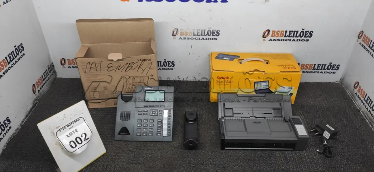 LOTE 002 - 01 SCANNER MODELO I940 ARCA KODAK E 01 TERMINAL INTELIGENTE MODELO TI 5000 MARCA INTELBRAS. (NO ESTADO) ATENÇÃO! FAZER A VISITAÇÃO ANTES DE ARREMATAR, NÃO SABEMOS SE FUNCIONA, LEILÃO NÃO TEM GARANTIA E NEM DEVOLUÇÃO, SUJEITO A POSSÍVEIS AVARIAS VISÍVEIS/OCULTAS E/OU AUSÊNCIA DE COMPONENTES.