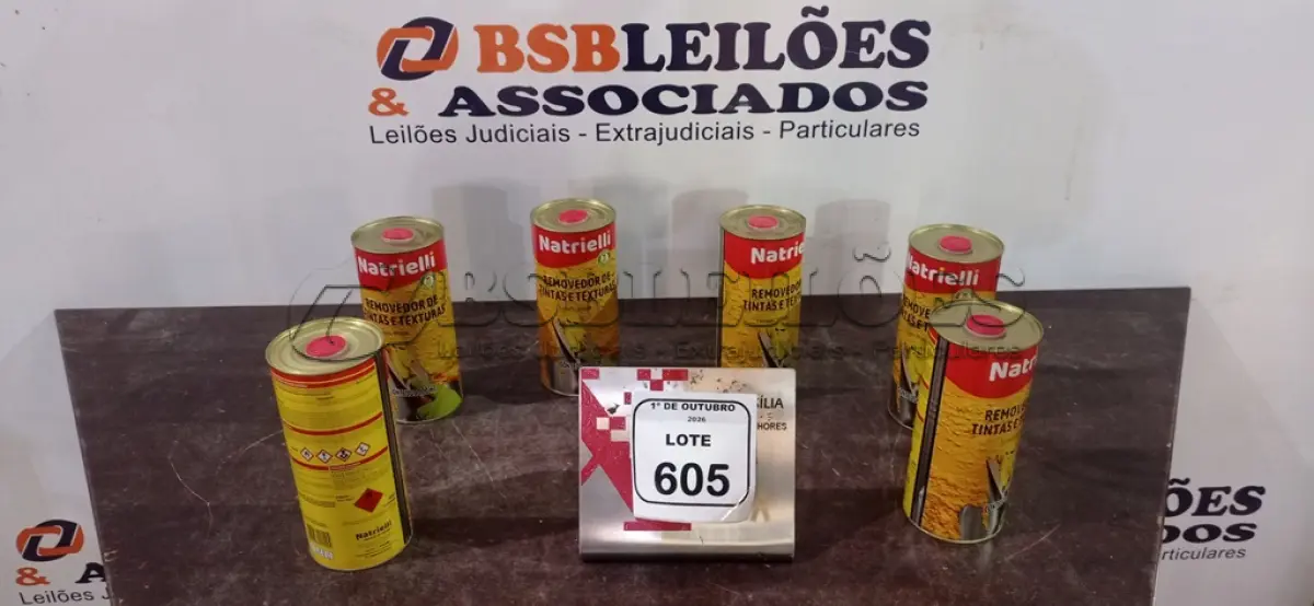 LOTE 605 - 06 REMOVEDORES DE TINTAS E TEXTURAS DE 900ML CADA. (NO ESTADO) ATENÇÃO! FAZER A VISITAÇÃO ANTES DE ARREMATAR, NÃO SABEMOS SE FUNCIONA, LEILÃO NÃO TEM GARANTIA E NEM DEVOLUÇÃO, SUJEITO A POSSÍVEIS AVARIAS VISÍVEIS/OCULTAS E/OU AUSÊNCIA DE COMPONENTES.