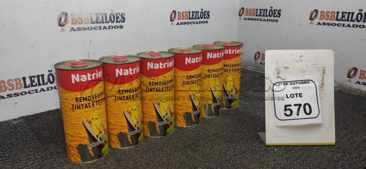 LOTE 570 - 06 REMOVEDORES DE TINTAS E TEXTURAS DE 900ML CADA. (NO ESTADO) ATENÇÃO! FAZER A VISITAÇÃO ANTES DE ARREMATAR, NÃO SABEMOS SE FUNCIONA, LEILÃO NÃO TEM GARANTIA E NEM DEVOLUÇÃO, SUJEITO A POSSÍVEIS AVARIAS VISÍVEIS/OCULTAS E/OU AUSÊNCIA DE COMPONENTES.