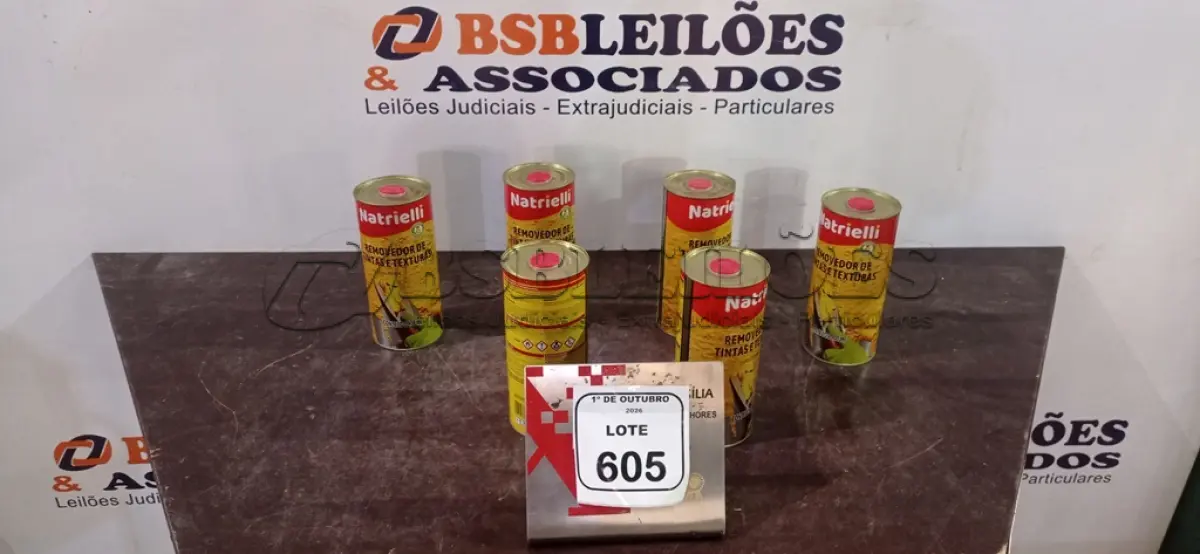 LOTE 605 - 06 REMOVEDORES DE TINTAS E TEXTURAS DE 900ML CADA. (NO ESTADO) ATENÇÃO! FAZER A VISITAÇÃO ANTES DE ARREMATAR, NÃO SABEMOS SE FUNCIONA, LEILÃO NÃO TEM GARANTIA E NEM DEVOLUÇÃO, SUJEITO A POSSÍVEIS AVARIAS VISÍVEIS/OCULTAS E/OU AUSÊNCIA DE COMPONENTES.