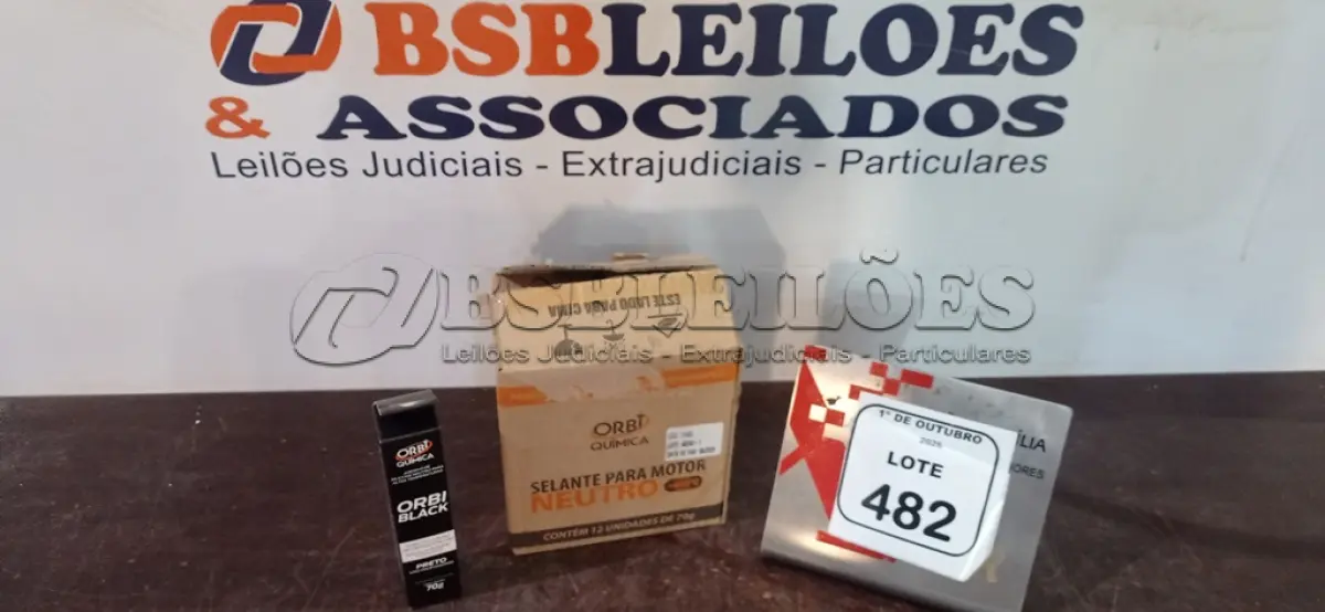 LOTE 482 - 12 BISNAGAS DE ADESIVO SILICONE SELANTE PARA MOTOR NEUTRO DE 70G CADA MARCA ORBI QUÍMICA. (NO ESTADO) ATENÇÃO! FAZER A VISITAÇÃO ANTES DE ARREMATAR, NÃO SABEMOS SE FUNCIONA, LEILÃO NÃO TEM GARANTIA E NEM DEVOLUÇÃO, SUJEITO A POSSÍVEIS AVARIAS VISÍVEIS/OCULTAS E/OU AUSÊNCIA DE COMPONENTES.
