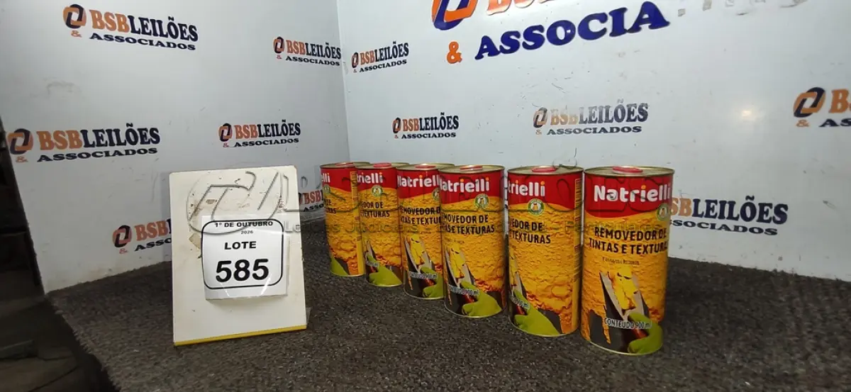 LOTE 585 - 06 REMOVEDORES DE TINTAS E TEXTURAS DE 900ML CADA. (NO ESTADO) ATENÇÃO! FAZER A VISITAÇÃO ANTES DE ARREMATAR, NÃO SABEMOS SE FUNCIONA, LEILÃO NÃO TEM GARANTIA E NEM DEVOLUÇÃO, SUJEITO A POSSÍVEIS AVARIAS VISÍVEIS/OCULTAS E/OU AUSÊNCIA DE COMPONENTES.