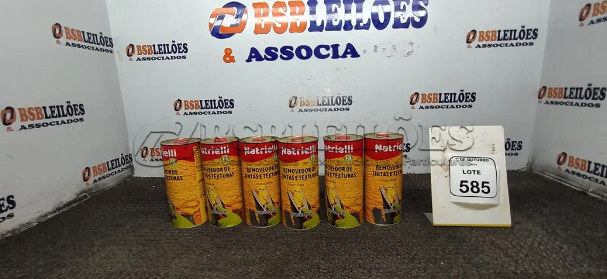 LOTE 585 - 06 REMOVEDORES DE TINTAS E TEXTURAS DE 900ML CADA. (NO ESTADO) ATENÇÃO! FAZER A VISITAÇÃO ANTES DE ARREMATAR, NÃO SABEMOS SE FUNCIONA, LEILÃO NÃO TEM GARANTIA E NEM DEVOLUÇÃO, SUJEITO A POSSÍVEIS AVARIAS VISÍVEIS/OCULTAS E/OU AUSÊNCIA DE COMPONENTES.