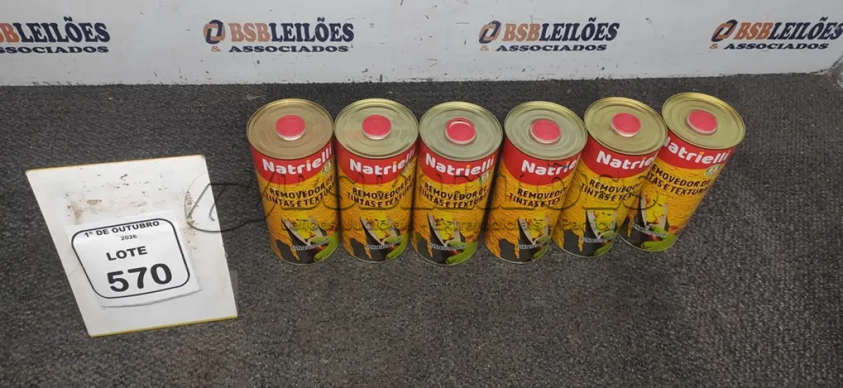 LOTE 570 - 06 REMOVEDORES DE TINTAS E TEXTURAS DE 900ML CADA. (NO ESTADO) ATENÇÃO! FAZER A VISITAÇÃO ANTES DE ARREMATAR, NÃO SABEMOS SE FUNCIONA, LEILÃO NÃO TEM GARANTIA E NEM DEVOLUÇÃO, SUJEITO A POSSÍVEIS AVARIAS VISÍVEIS/OCULTAS E/OU AUSÊNCIA DE COMPONENTES.