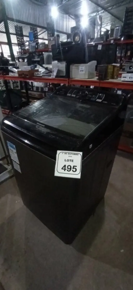 LOTE 495 - 01 MÁQUINA DE LAVAR MODELO NA-F12081 110V 12KG MARCA PANASONIC. (NO ESTADO) ATENÇÃO! FAZER A VISITAÇÃO ANTES DE ARREMATAR, NÃO SABEMOS SE FUNCIONA, LEILÃO NÃO TEM GARANTIA E NEM DEVOLUÇÃO, SUJEITO A POSSÍVEIS AVARIAS VISÍVEIS/OCULTAS E/OU AUSÊNCIA DE COMPONENTES.