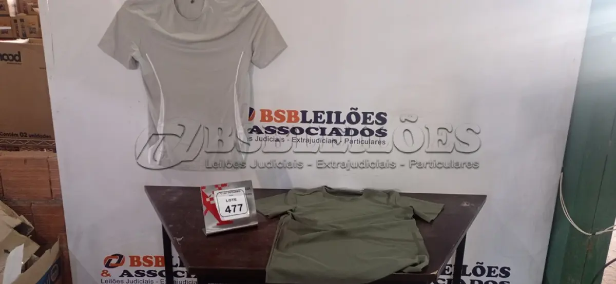 LOTE 477 - 02 CAMISETAS DRY-FIT TAM P SEM USO. (NO ESTADO) ATENÇÃO! FAZER A VISITAÇÃO ANTES DE ARREMATAR, NÃO SABEMOS SE FUNCIONA, LEILÃO NÃO TEM GARANTIA E NEM DEVOLUÇÃO, SUJEITO A POSSÍVEIS AVARIAS VISÍVEIS/OCULTAS E/OU AUSÊNCIA DE COMPONENTES.