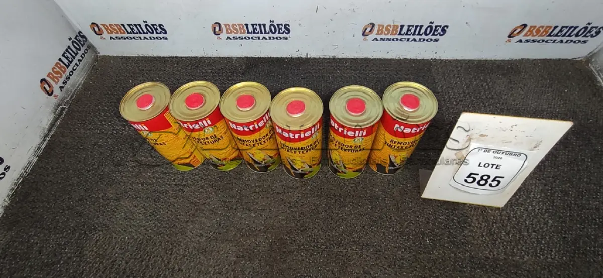LOTE 585 - 06 REMOVEDORES DE TINTAS E TEXTURAS DE 900ML CADA. (NO ESTADO) ATENÇÃO! FAZER A VISITAÇÃO ANTES DE ARREMATAR, NÃO SABEMOS SE FUNCIONA, LEILÃO NÃO TEM GARANTIA E NEM DEVOLUÇÃO, SUJEITO A POSSÍVEIS AVARIAS VISÍVEIS/OCULTAS E/OU AUSÊNCIA DE COMPONENTES.