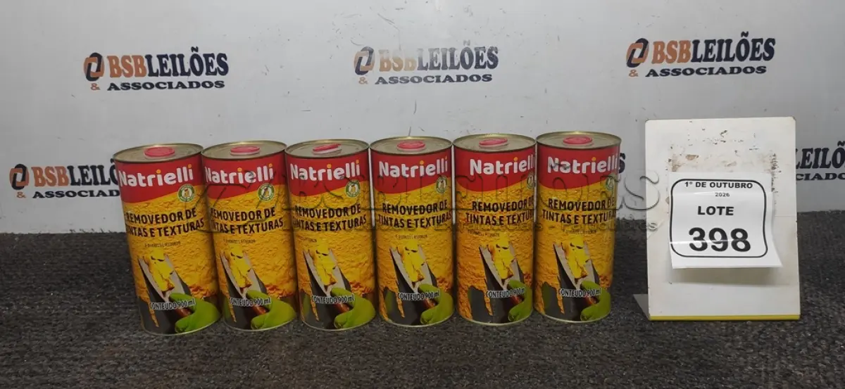 LOTE 398 - 06 REMOVEDORES DE TINTAS E TEXTURAS DE 900ML CADA. (NO ESTADO) ATENÇÃO! FAZER A VISITAÇÃO ANTES DE ARREMATAR, NÃO SABEMOS SE FUNCIONA, LEILÃO NÃO TEM GARANTIA E NEM DEVOLUÇÃO, SUJEITO A POSSÍVEIS AVARIAS VISÍVEIS/OCULTAS E/OU AUSÊNCIA DE COMPONENTES.