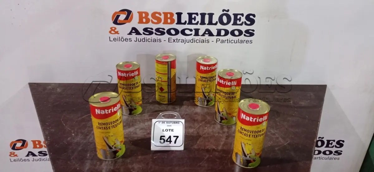 LOTE 547 - 06 REMOVEDORES DE TINTAS E TEXTURAS DE 900ML CADA. (NO ESTADO) ATENÇÃO! FAZER A VISITAÇÃO ANTES DE ARREMATAR, NÃO SABEMOS SE FUNCIONA, LEILÃO NÃO TEM GARANTIA E NEM DEVOLUÇÃO, SUJEITO A POSSÍVEIS AVARIAS VISÍVEIS/OCULTAS E/OU AUSÊNCIA DE COMPONENTES.